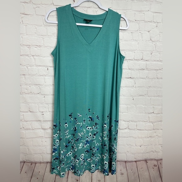 J.JILL Wearever A-LINE Shift SHIRT knit DRESS sz M, GUC - Picture 1 of 5